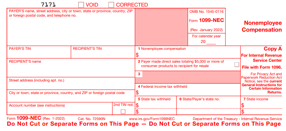 2022 Form 1099 for the State of Iowa